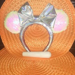 Handmade reversible sequin Disney ears.